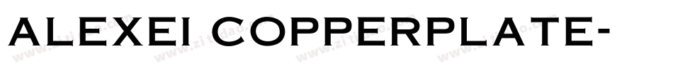alexei copperplate字体转换